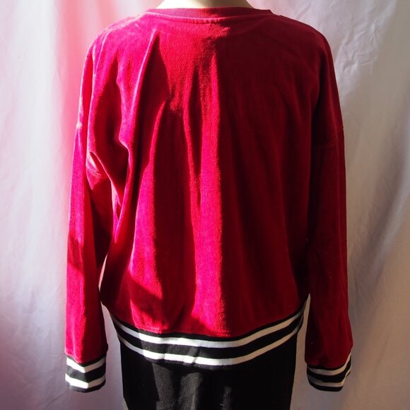 DKNY Womens Sport Boxy Fit/Velour/Long Sleeve Raised Logo Sweatshirt Size L - Picture 5 of 16